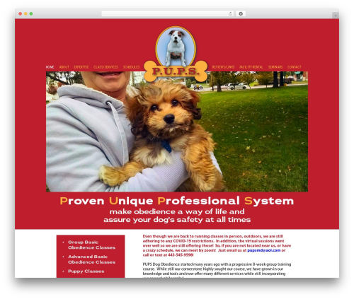 WordPress theme Pups - pupsdogobedience.com