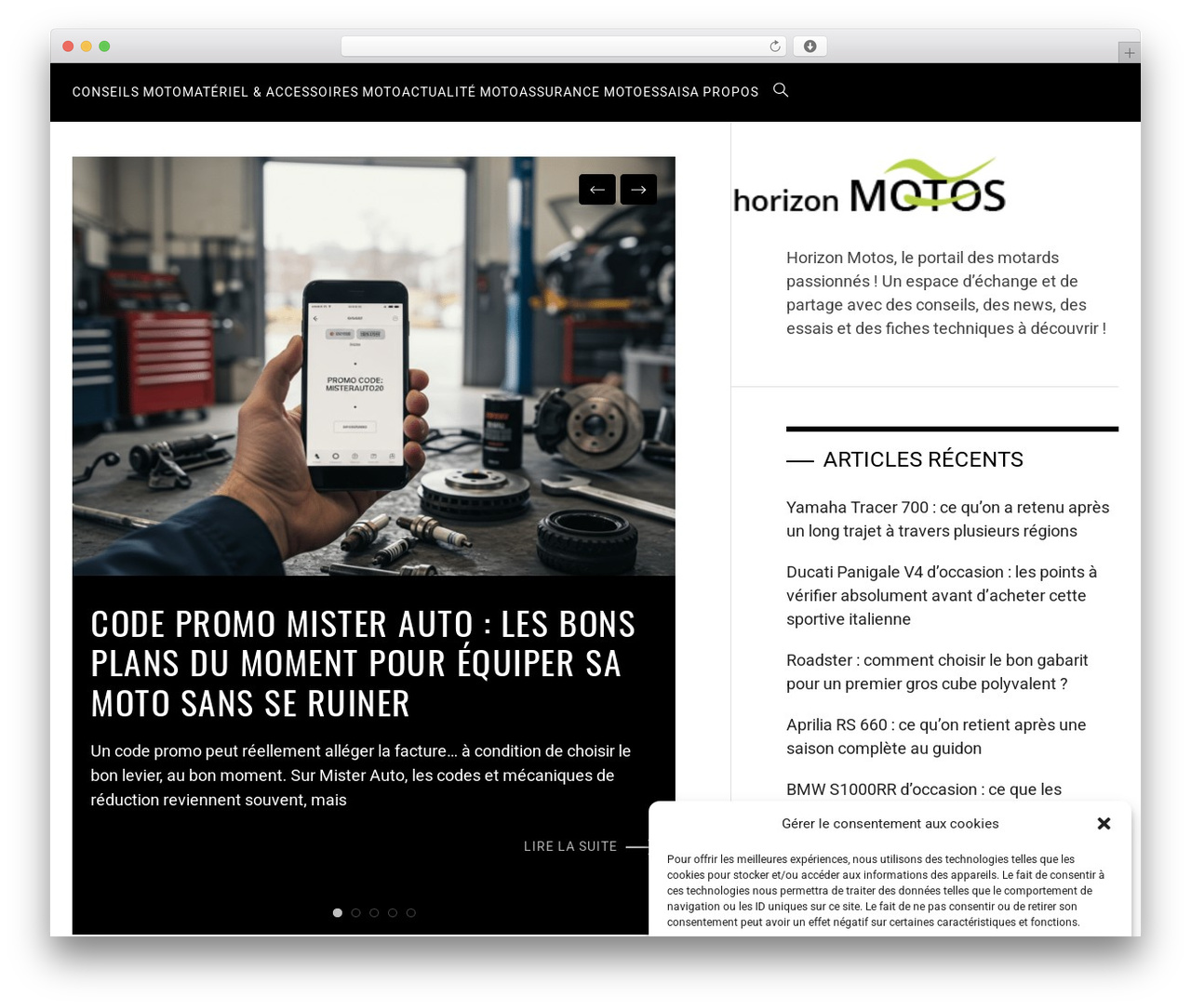 Almighty theme WordPress - horizonmotos.fr