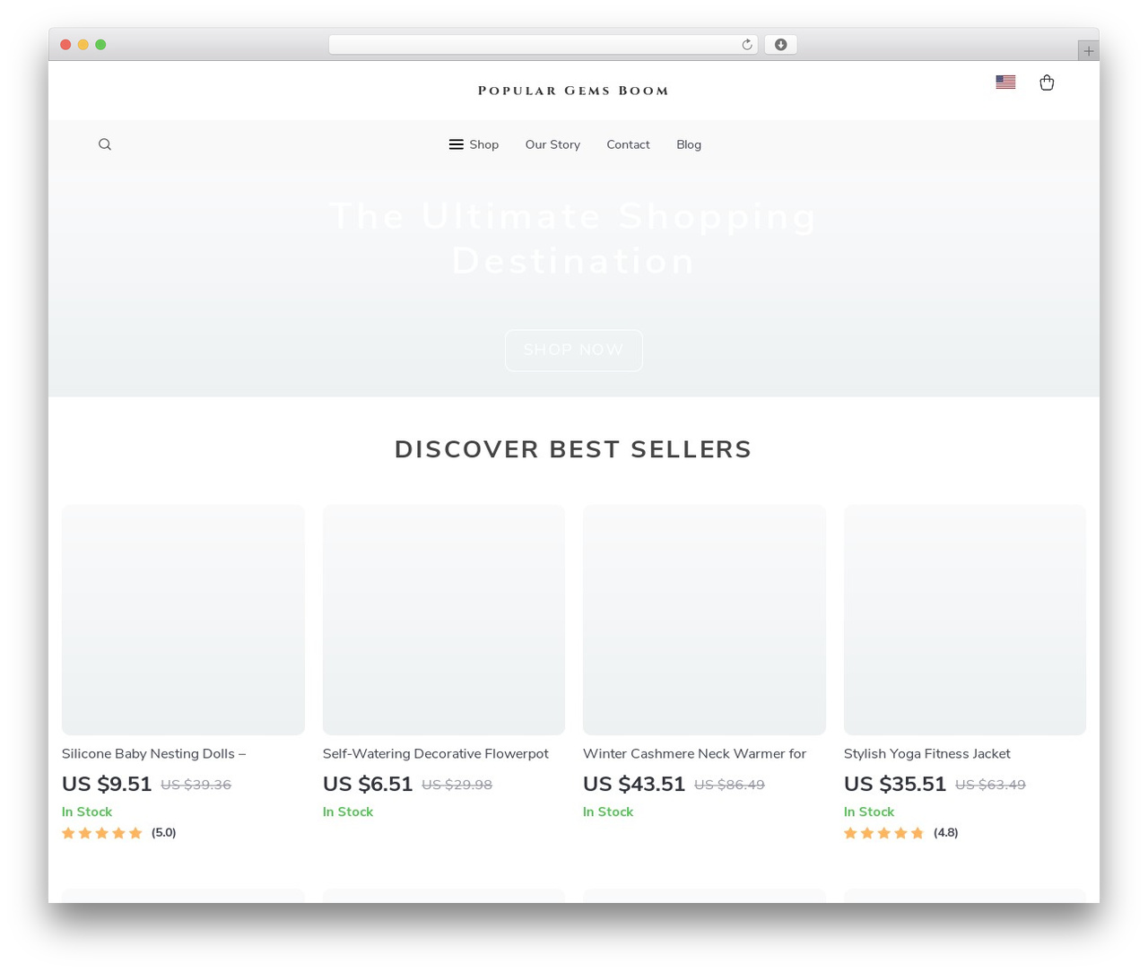 Botticelli WordPress store theme - inspirena.com