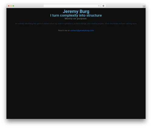 GridX theme WordPress - jeremyburg.com
