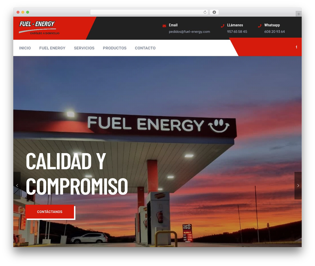 Industing theme WordPress - fuel-energy.com
