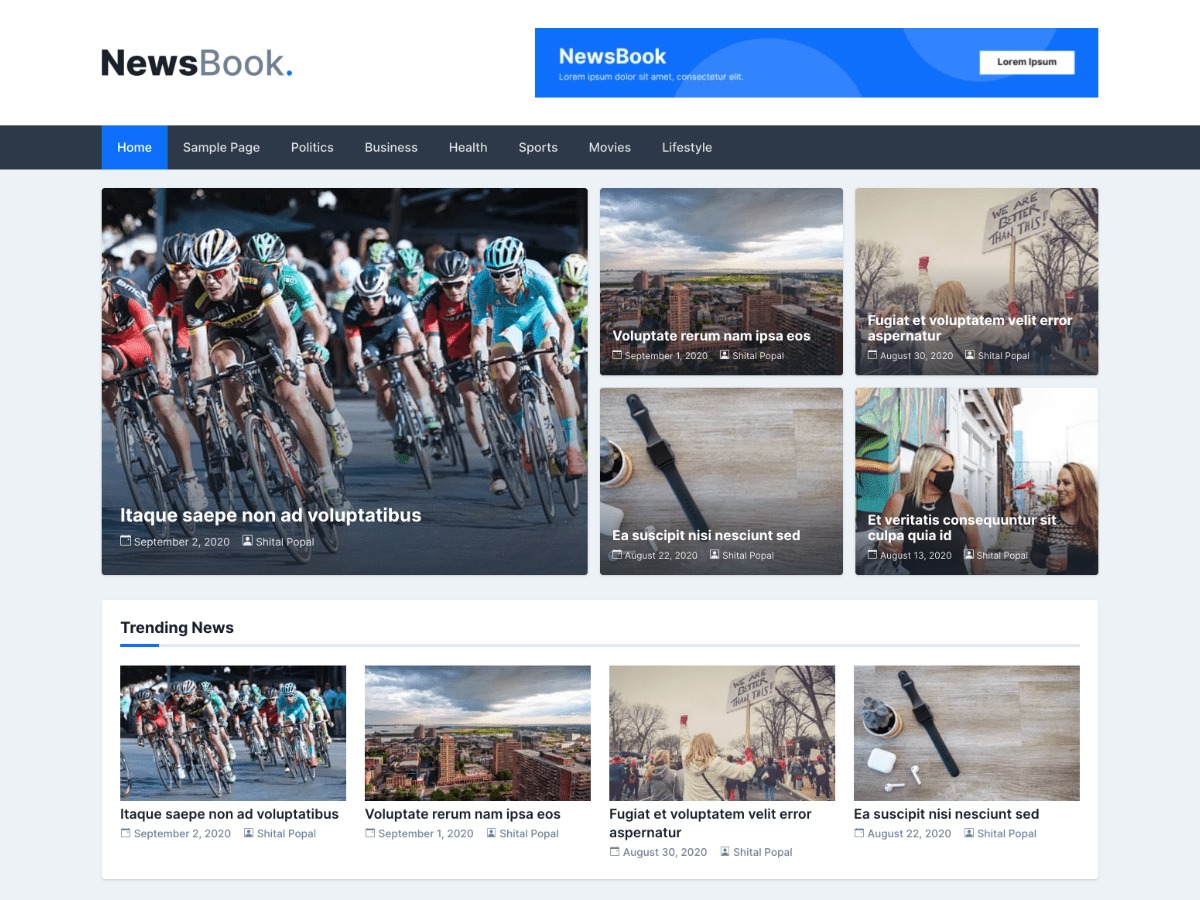 Newsbook best WordPress magazine theme