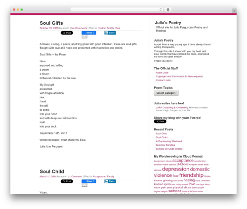 QuickChic best free WordPress theme - juliaspoetry.com