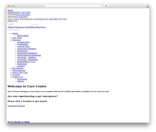 Tardigrade WordPress theme - carecentervets.com