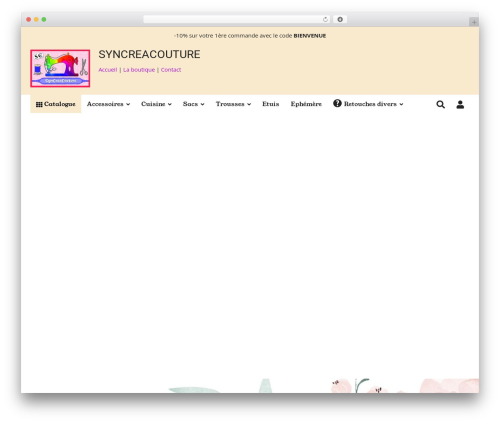 6temflex theme WordPress - www.syncreacouture.fr