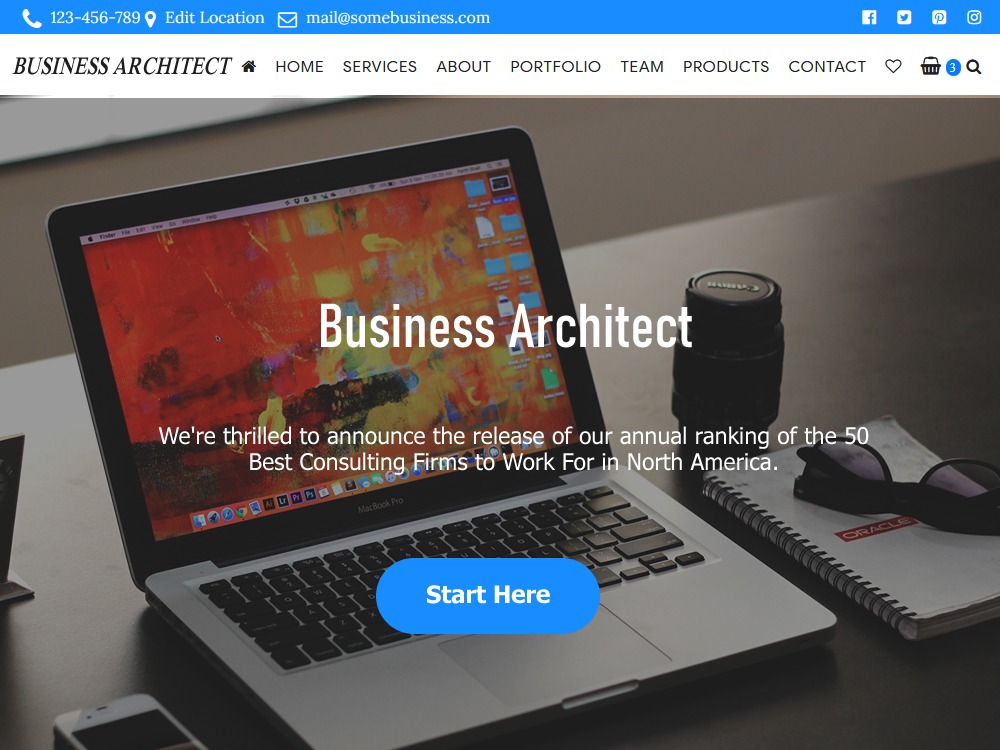 Business Architect WordPress store theme