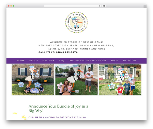 Responsive WordPress theme - storksofneworleans.com