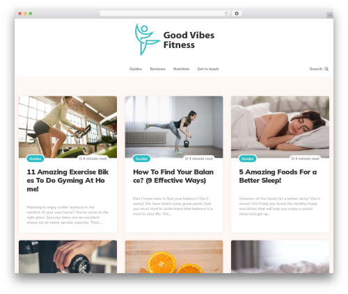 Ruki best WordPress theme - goodvibesfitness.co.uk