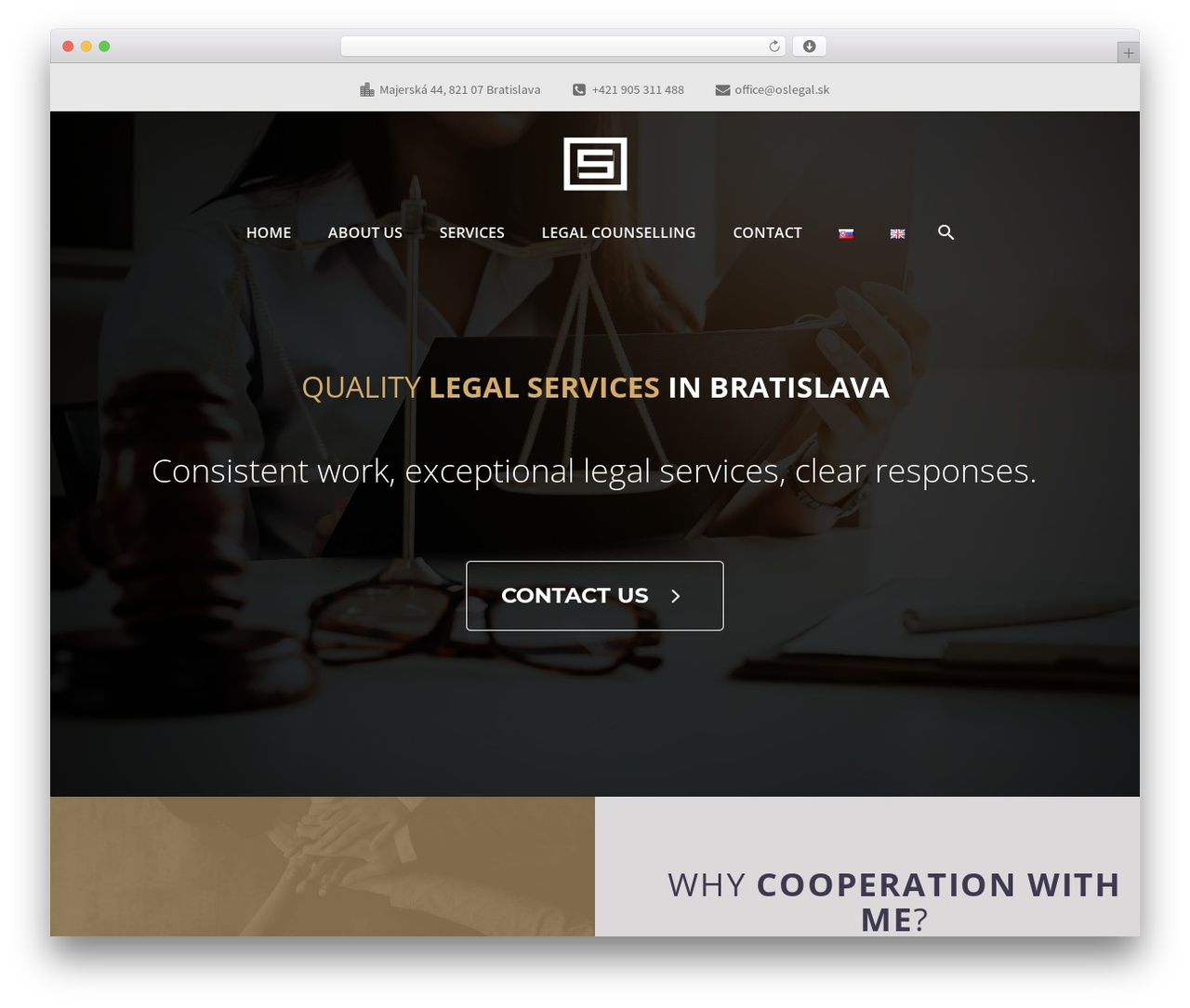 WordPress theme TheGem - oslegal.sk