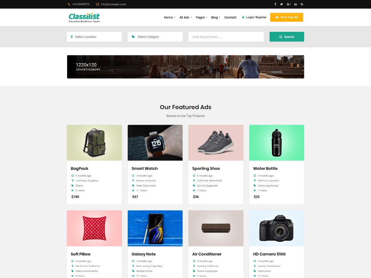 ClassiList WordPress theme ClassiList WordPress theme