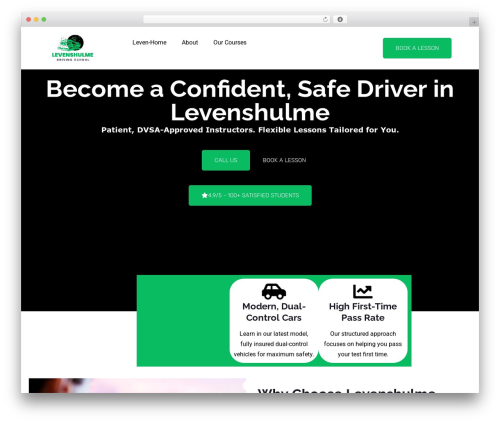 Dride theme WordPress - levenshulmedrivingschool.com