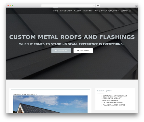 iThemer WP theme - metalroofs.ie