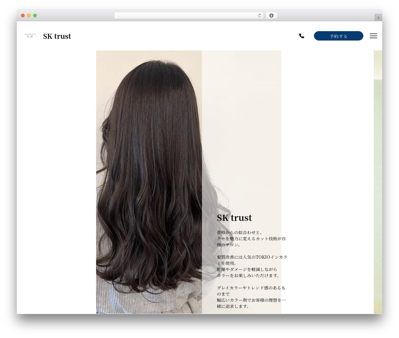 note WordPress theme - sktrust-hair.com