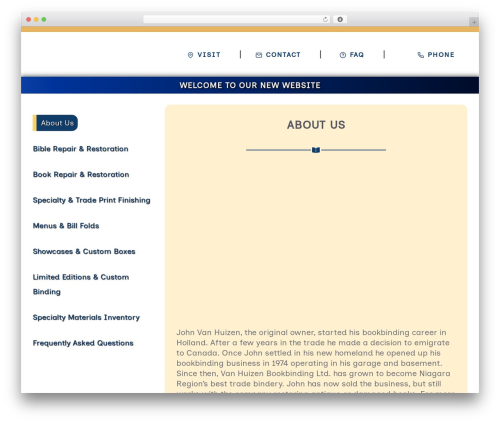 Visual Composer Starter WordPress theme - bookbindniagara.com