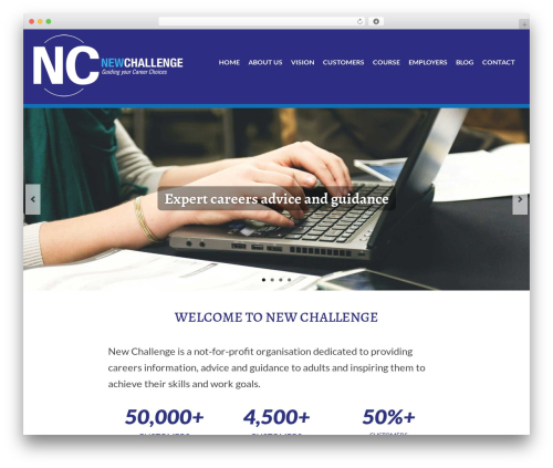 WordPress theme Virtue - newchallenge.org