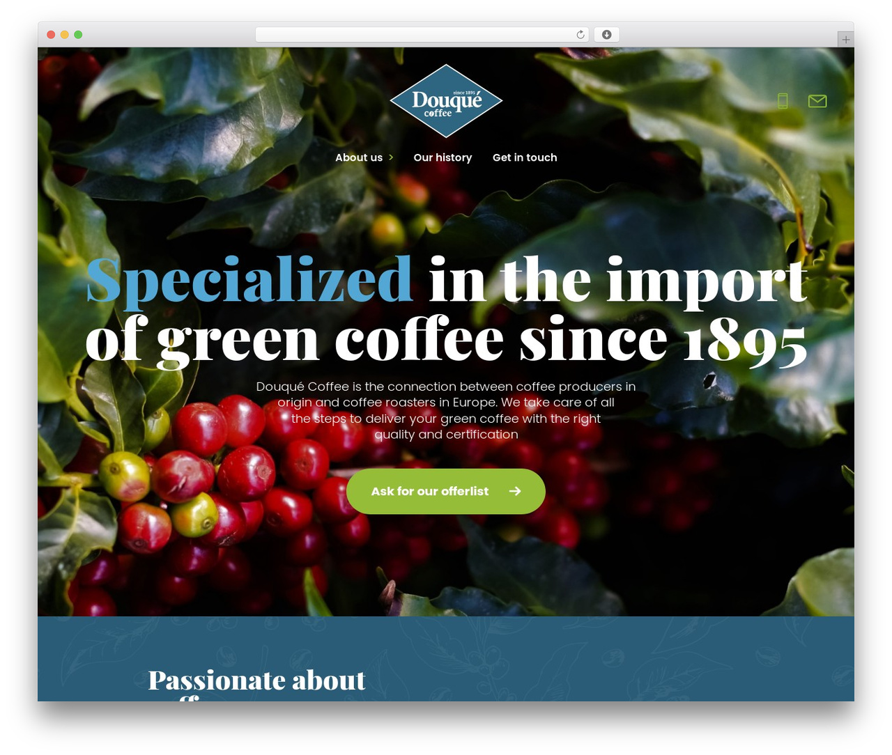 Douque Coffee WordPress theme - douque.com