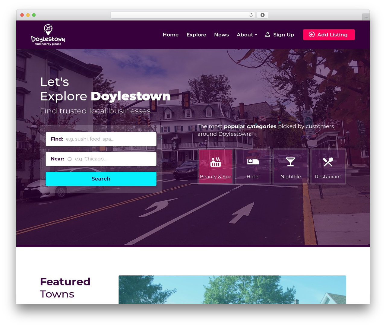 Lisner WordPress website theme - doylestownbusiness.com Lisner WordPress website theme - doylestownbusiness.com