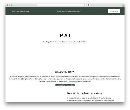 Pai WordPress theme - pai.seeddemo.com