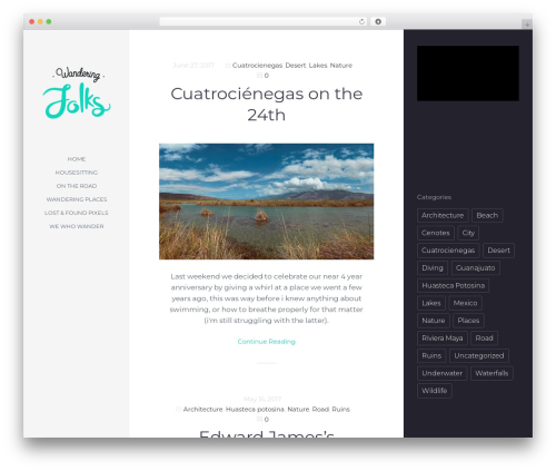 Theme WordPress Sleek - wanderingfolks.com