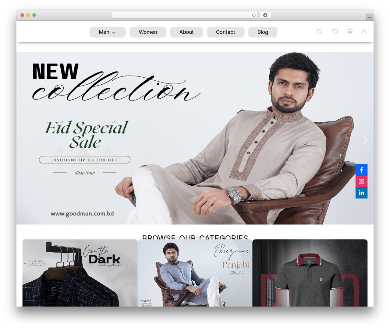 WordPress theme Woostify - www.goodman.com.bd