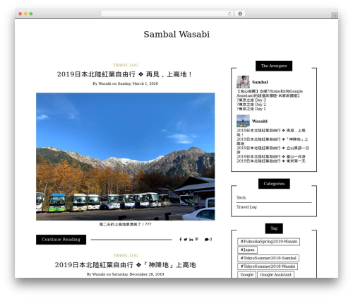 WordPress theme Writee - sambalwasabi.com