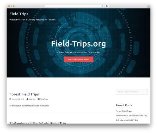 WordPress website theme Bizworx - field-trips.org