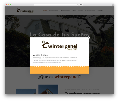 WordPress website theme Divi - winterpanel.cl