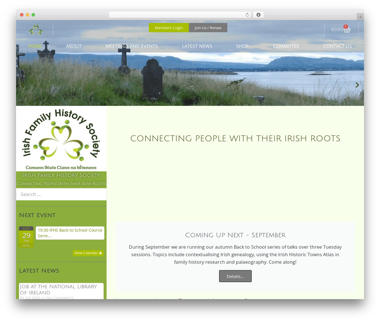 Page Builder Framework theme WordPress - ifhs.ie