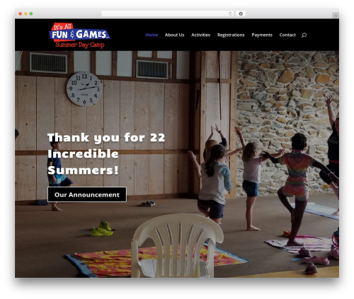 Theme WordPress Divi - funandgamescamp.com