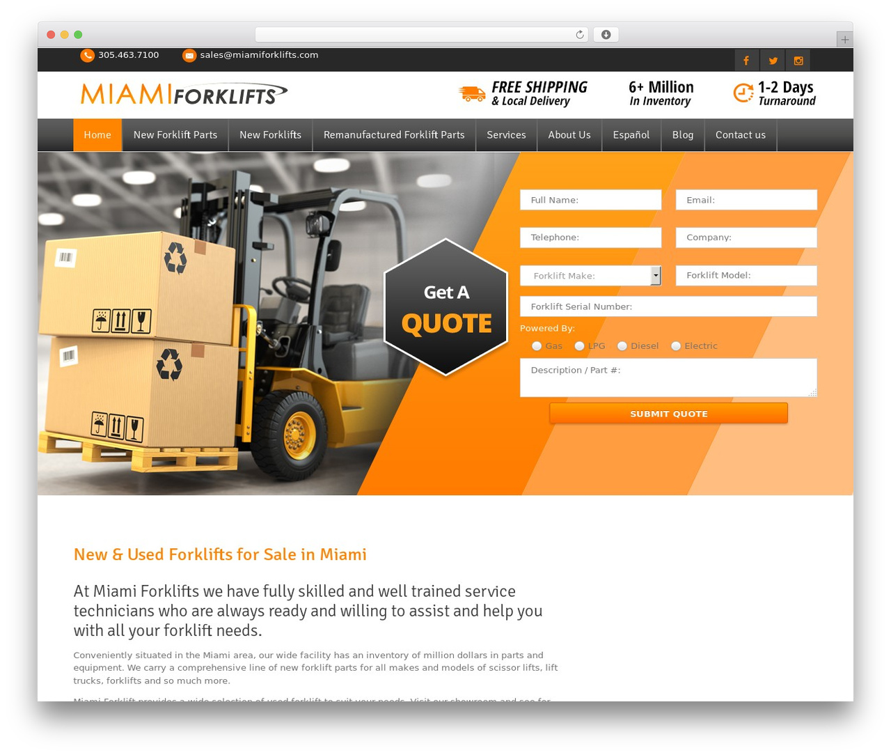 Theme WordPress MultiPurpose - miamiforklifts.com Theme WordPress MultiPurpose - miamiforklifts.com