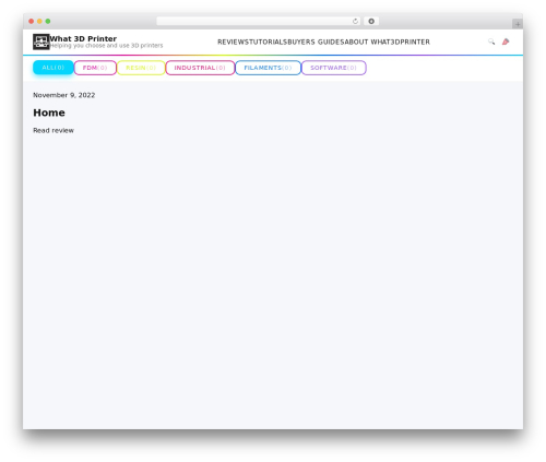 What3DPrinter WordPress theme - what3dprinter.com