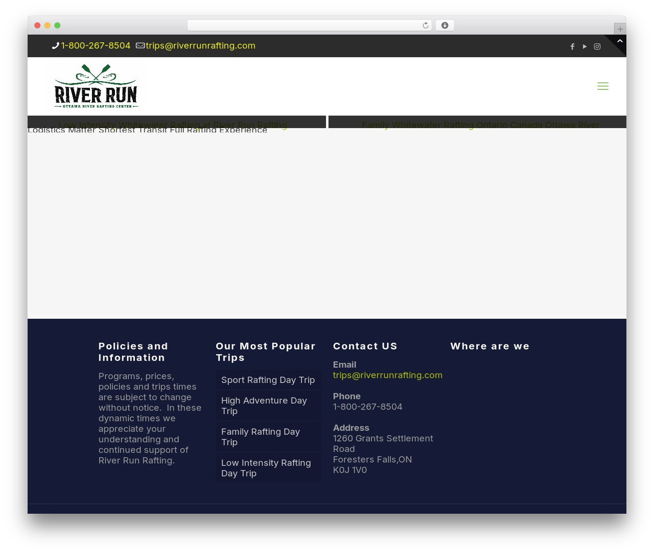 WordPress theme Betheme - riverrunrafting.com