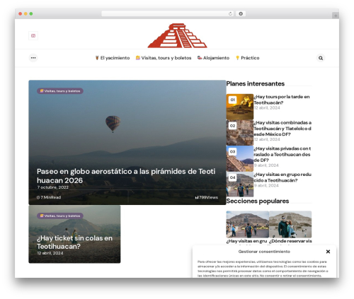 Applied top WordPress theme - visitarteotihuacan.com