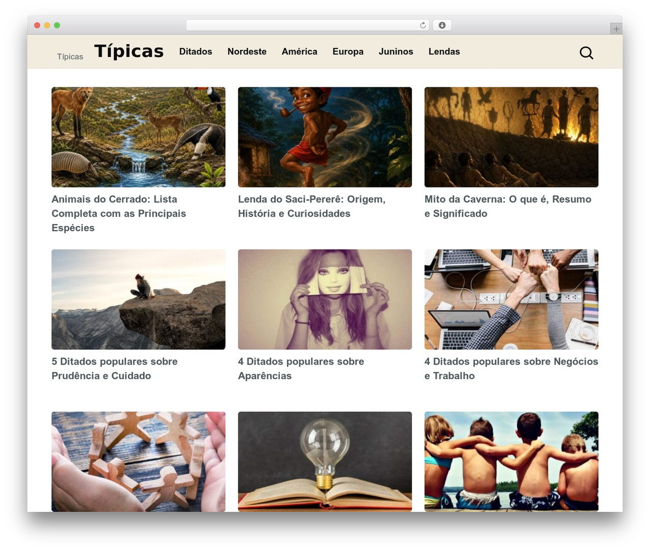 Arbitrage theme WordPress - tipicas.com.br