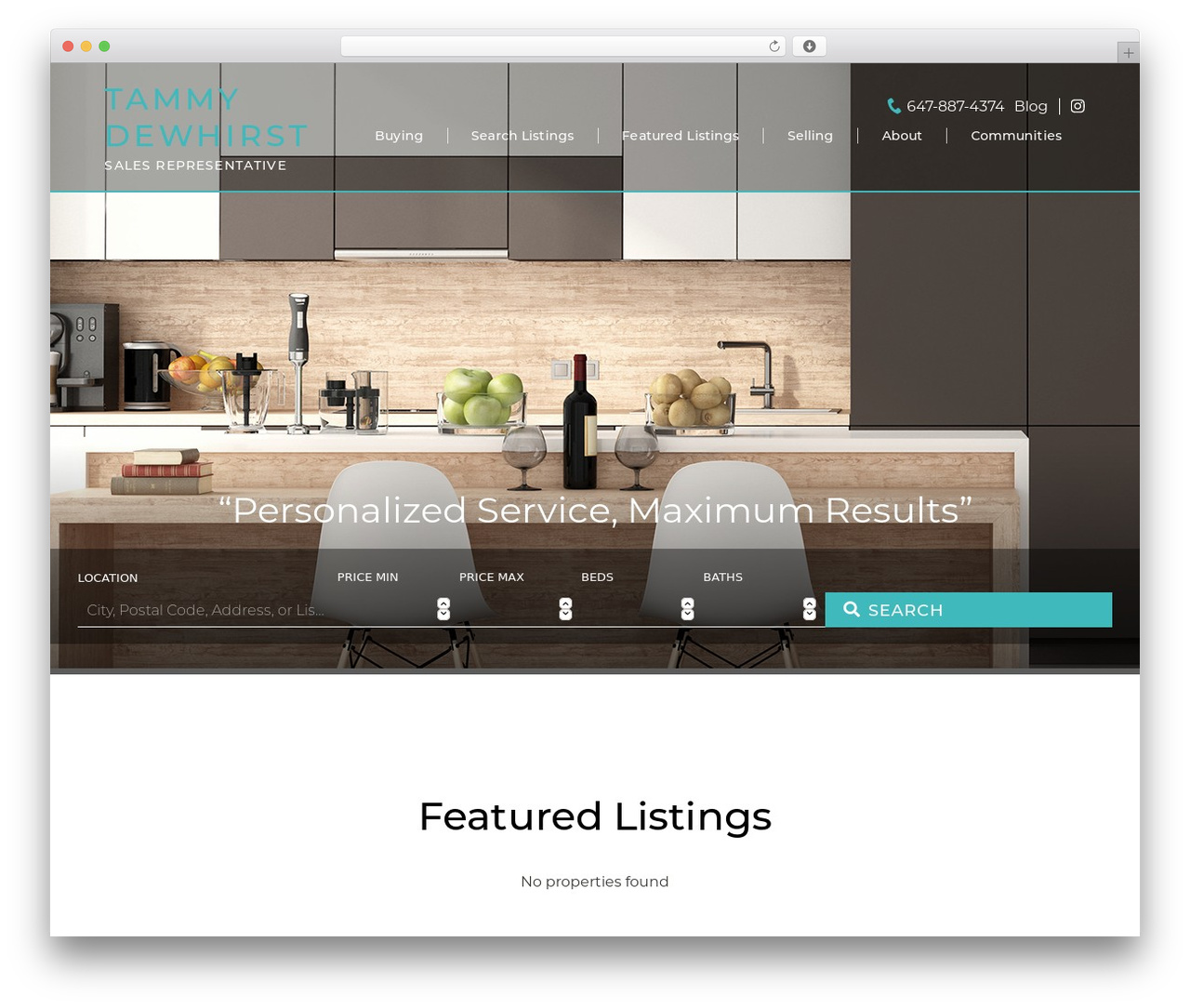 Tasmania WordPress theme - dewhirsthomes.com