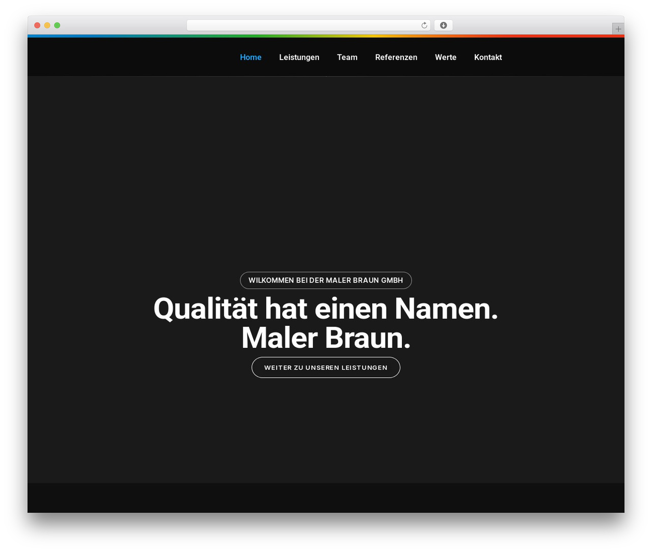 WP theme Website Theme designed by Digital Artists - maler-braun-landshut.de