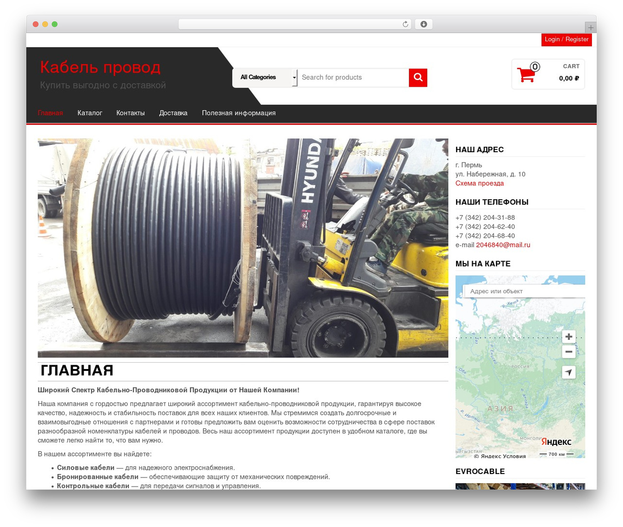 Alpha Store WordPress theme - evrocable.ru
