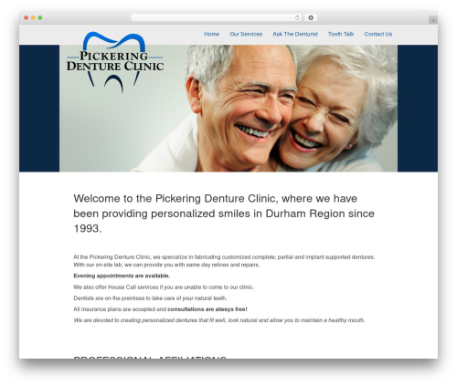 Best WordPress theme Beaver Builder Theme - pickeringdentureclinic.com