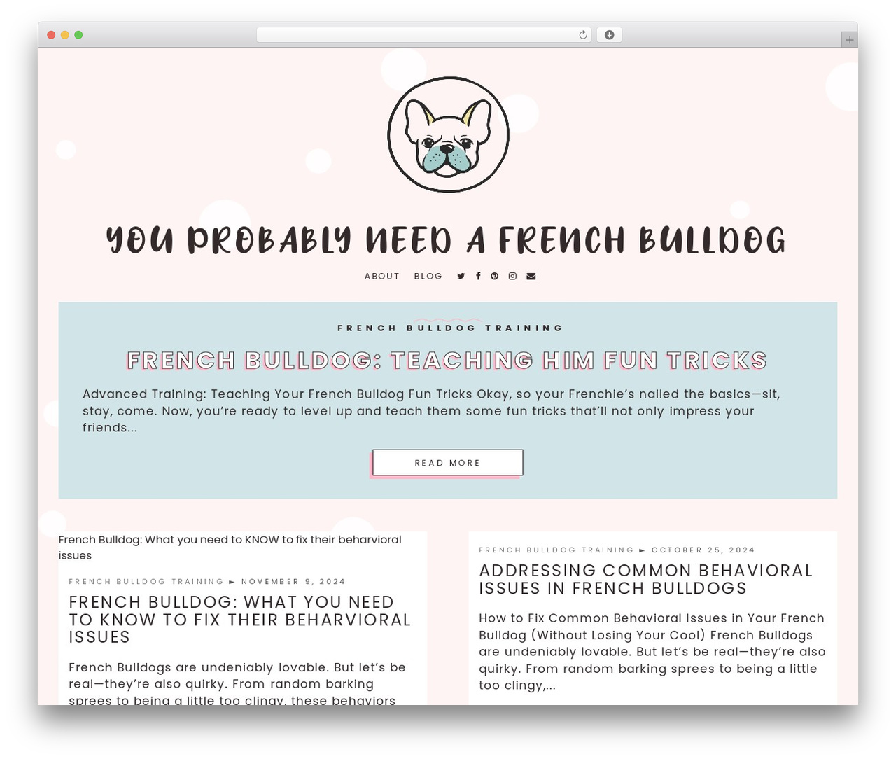 Bubble Tea (Block Version) WordPress theme - youprobablyneedafrenchbulldog.com