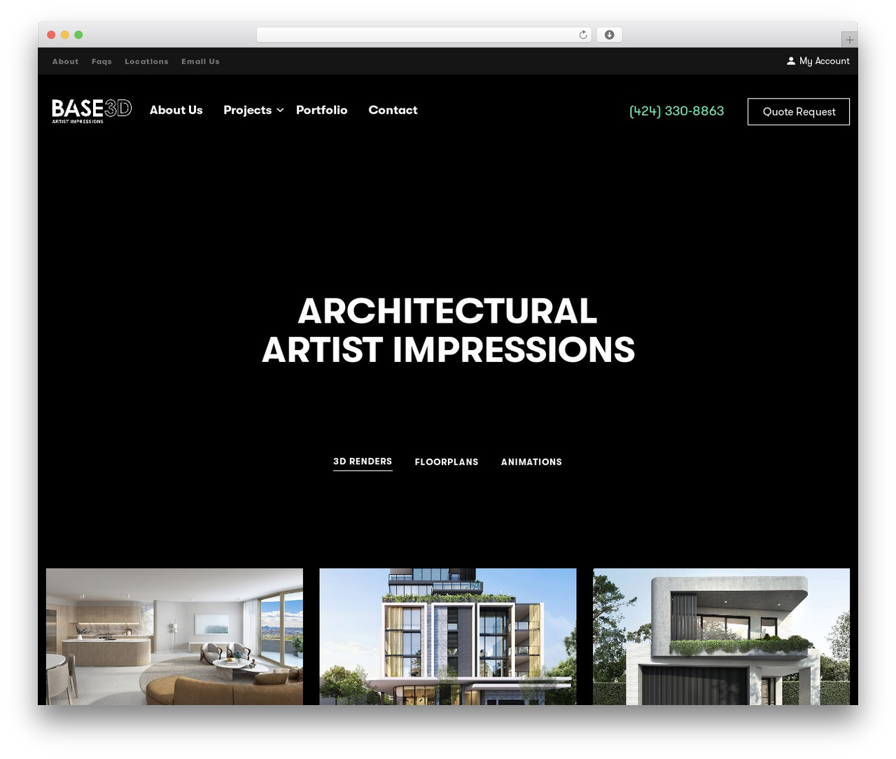 Custom WordPress Theme WordPress page theme - base3d.com