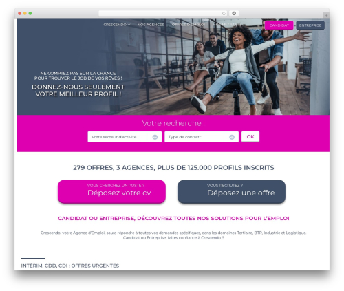Theme WordPress Hydrogen - crescendo-emploi.com