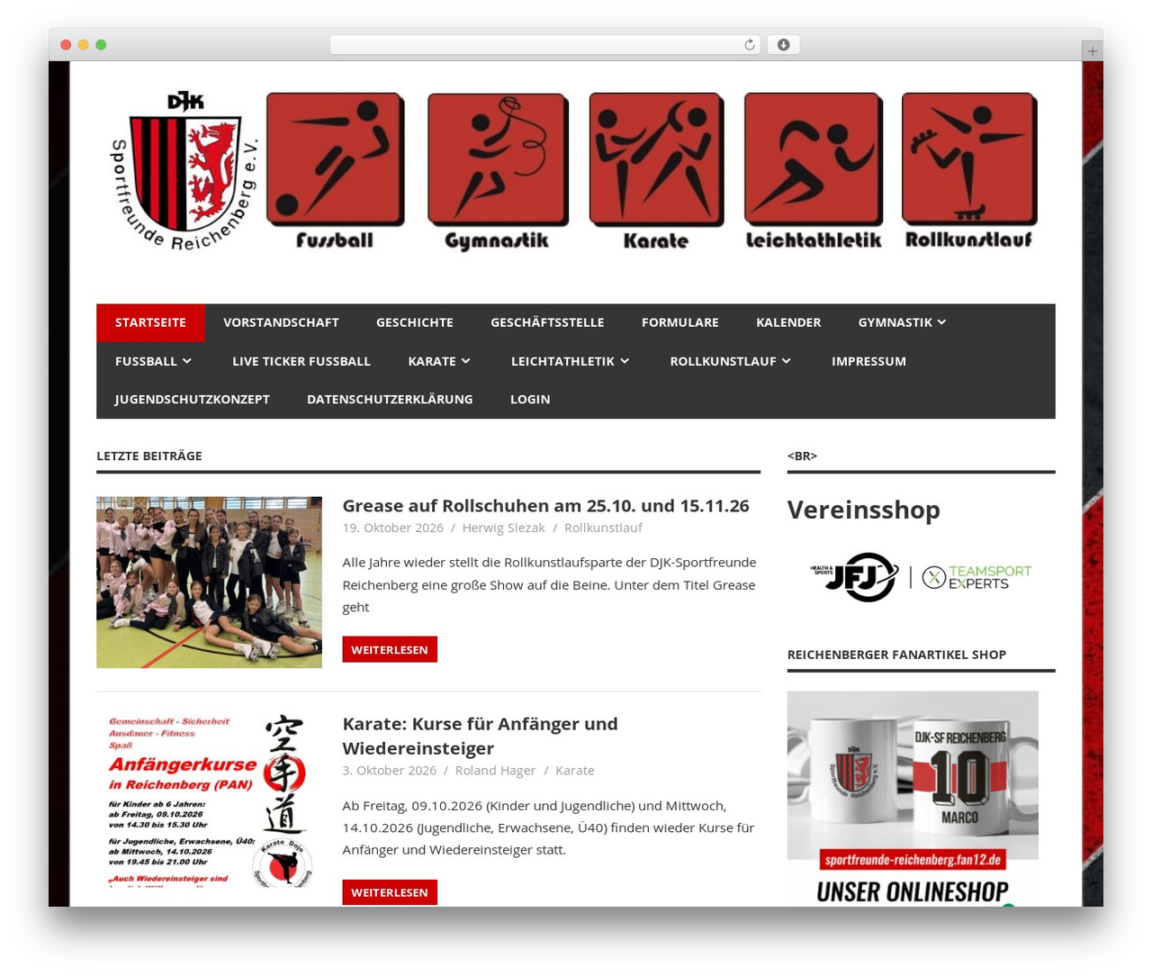 WordPress theme Beetle - sportfreunde-reichenberg.de