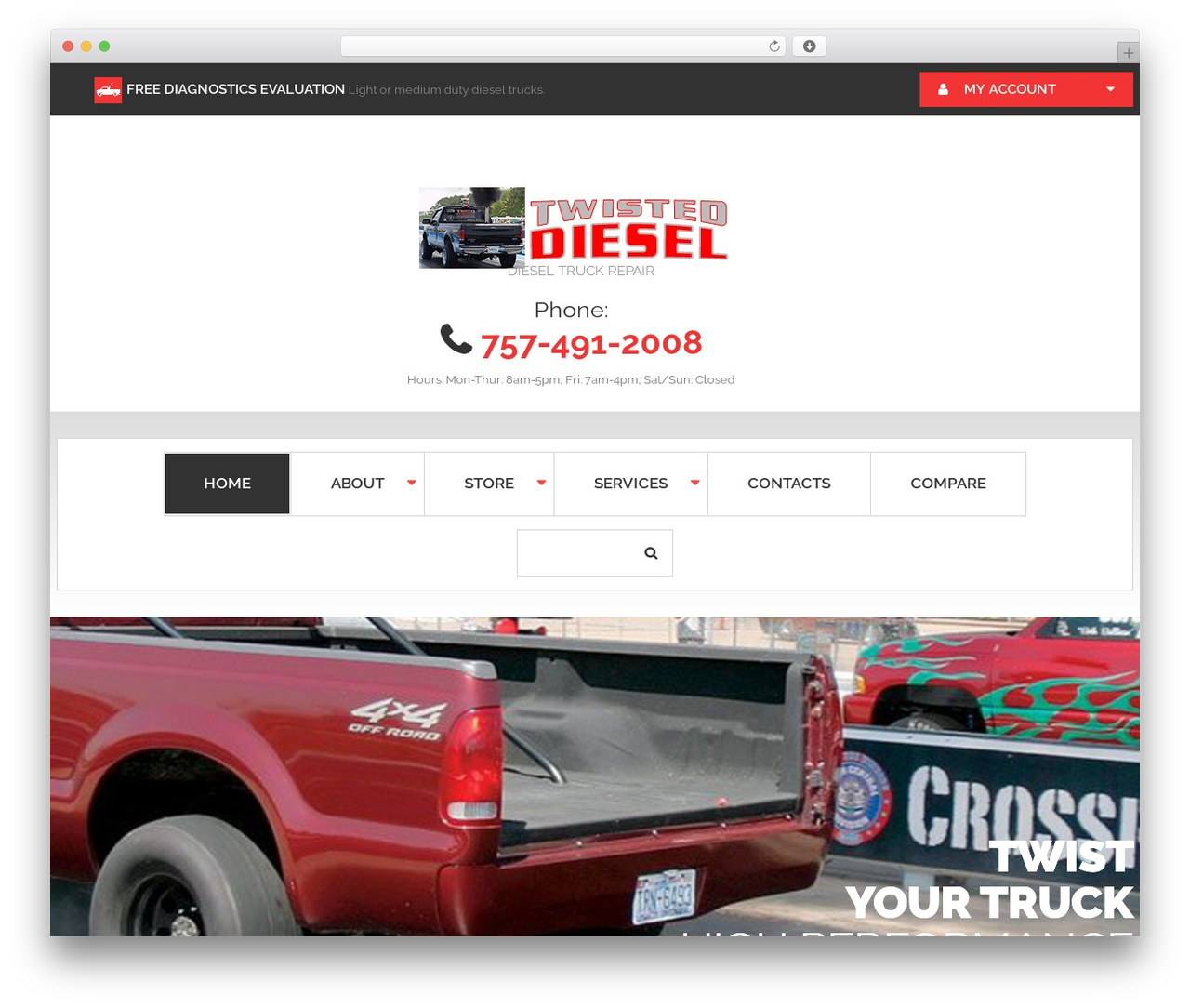 cherry WordPress theme - twisteddieselperformance.com
