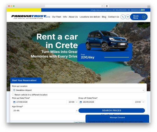 Gocars online WordPress plugin - cretecarsrental.com