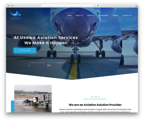 USAWA company WordPress theme - usawaaviation.com