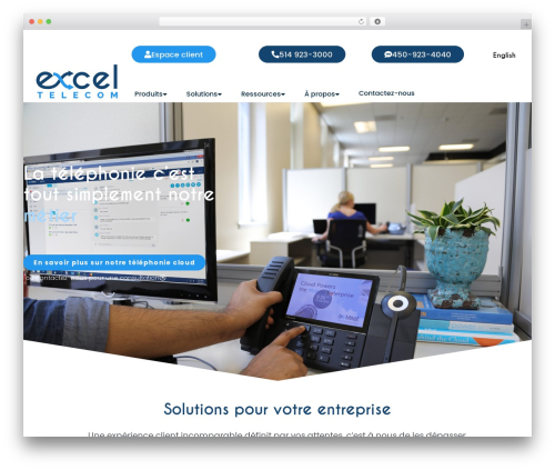WordPress + Elementor best WordPress theme - exceltelecom.com