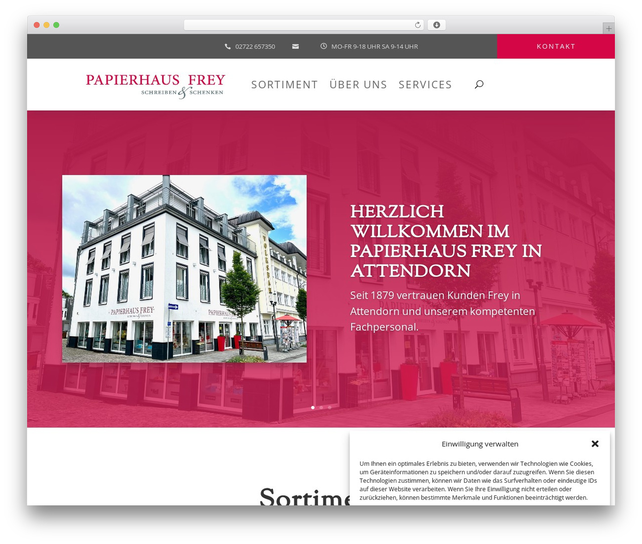 WordPress theme Papierhaus Frey - papierhaus-frey.de
