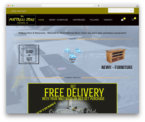 Yolo Sofani WordPress ecommerce theme - vincismattressstore.com
