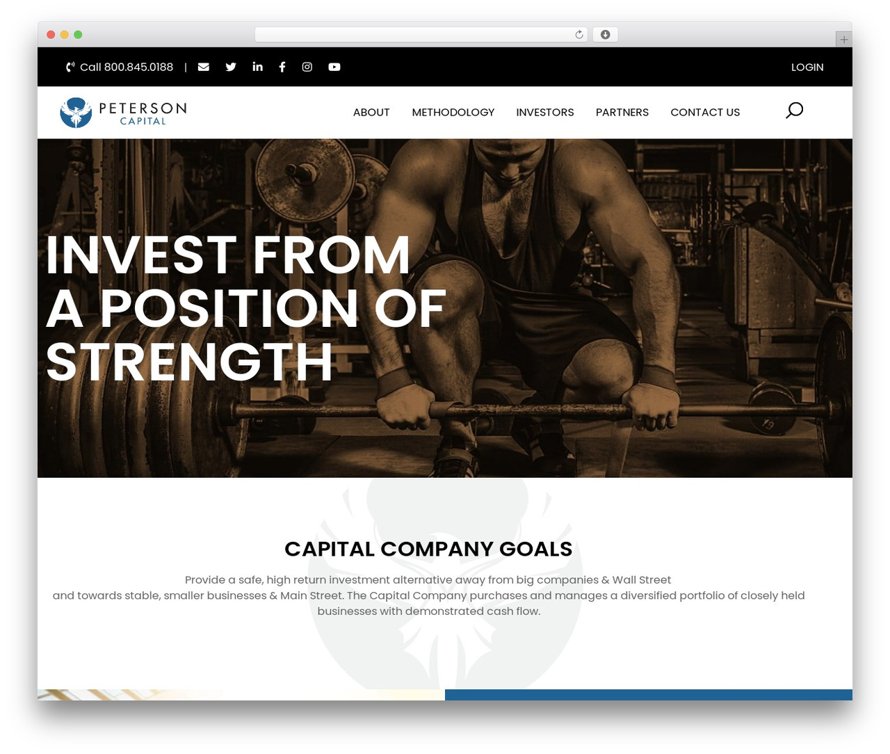 Best WordPress theme Peterson Capital - peterson-capital.com