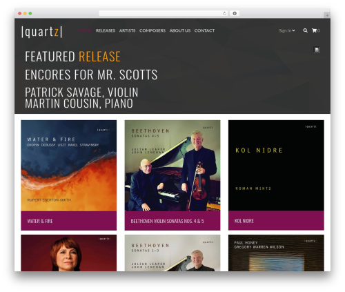 Builder theme WordPress - quartzmusic.com